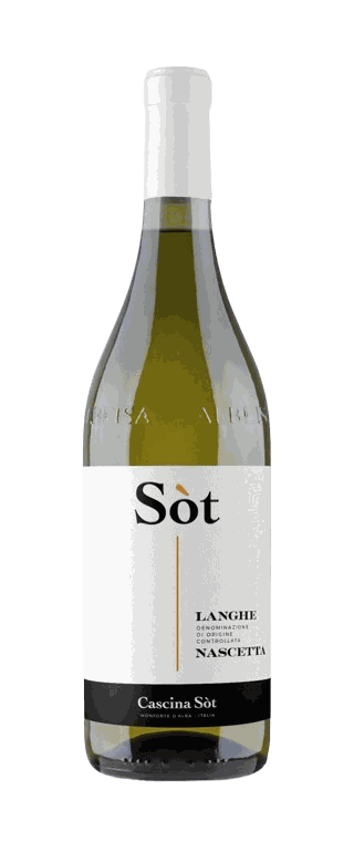 Bottle of Langhe Nascetta white wine from Cascina S&ograve;t