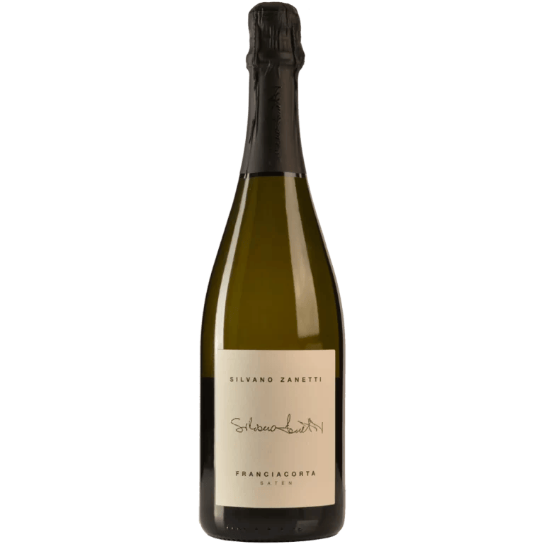Bottle of Silvano Zanetti Satèn, Franciacorta DOCG, shown against a plain background