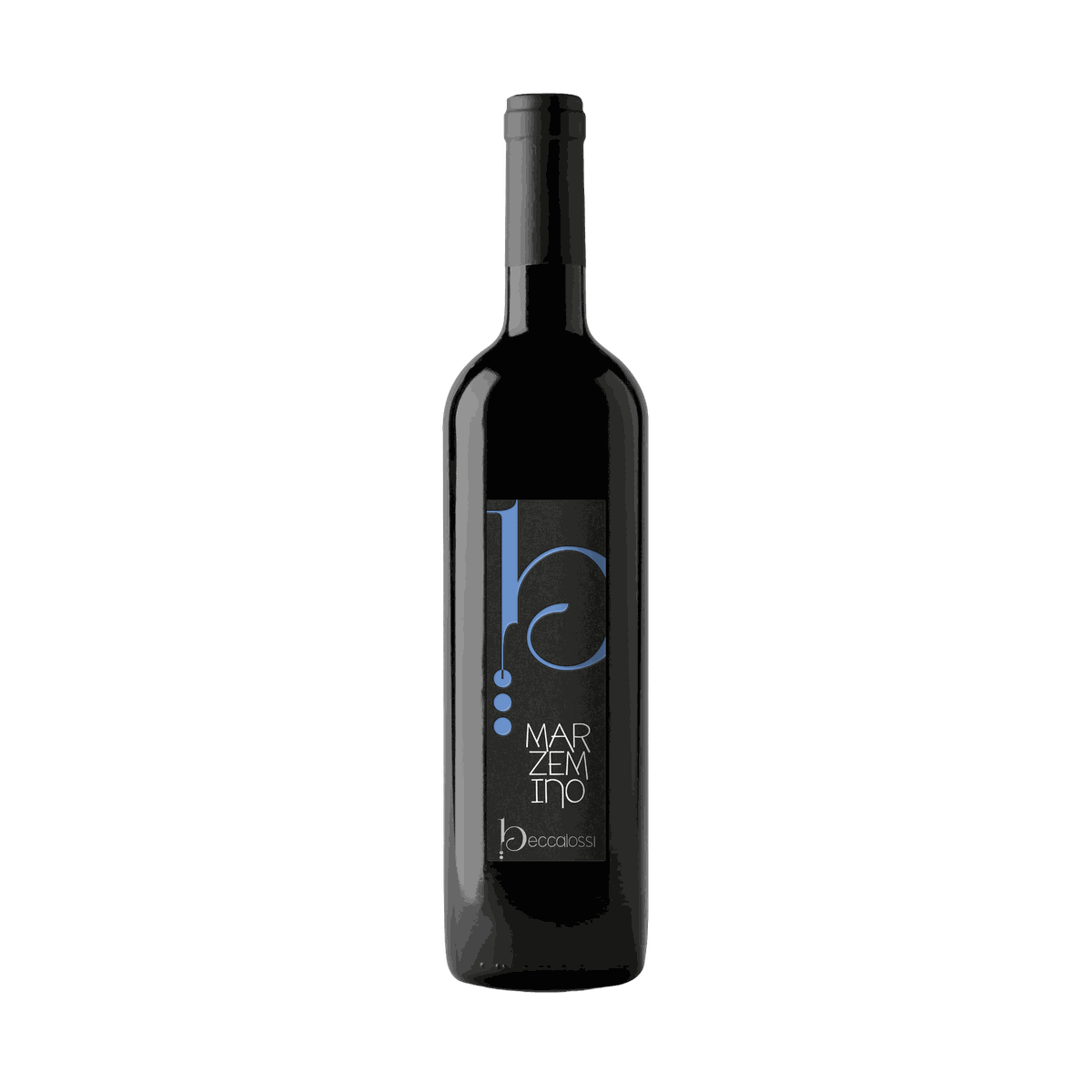 Bottle of Marzemino Capriano del Colle DOC, a red wine from Beccalossi in Lombardy