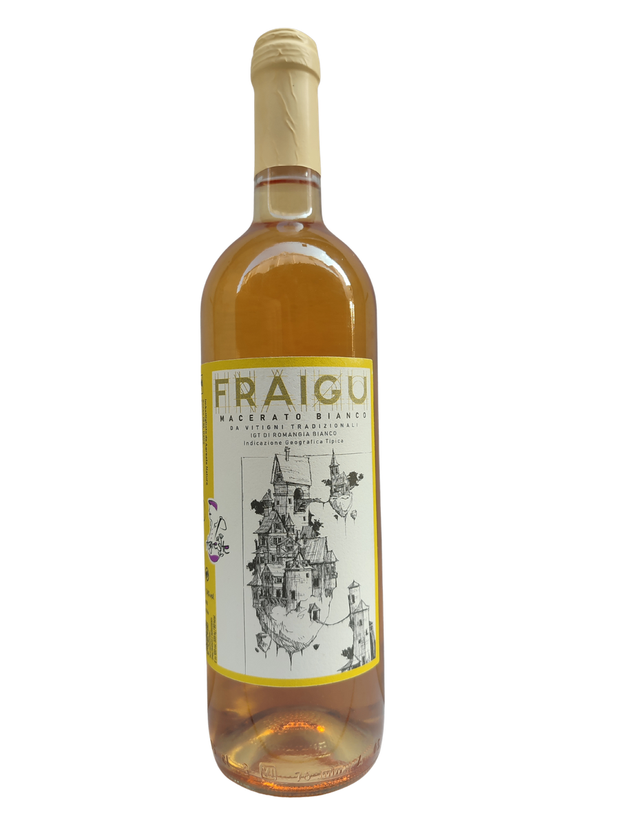 Bottle of Fraigu, a skin contact white from Agreste Natura in Sardinia