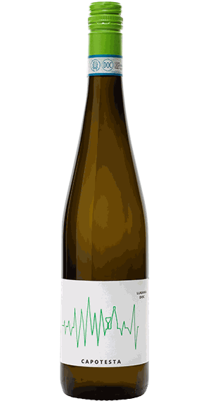 Bottle of Cascina Maddalena Lugana DOC Capotesta, a pure Turbiana white wine