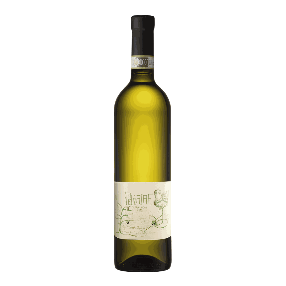 Bottle of Petraiae, Recchi Franceschini's Offida Pecorino DOCG white wine