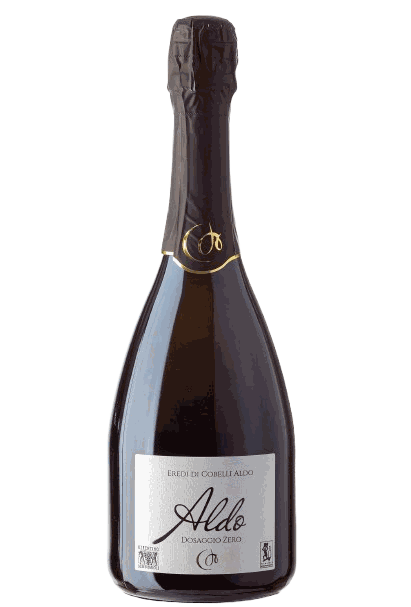 Bottle of Aldo Metodo Classico, a Trento DOC sparkling wine from Eredi di Cobelli Aldo
