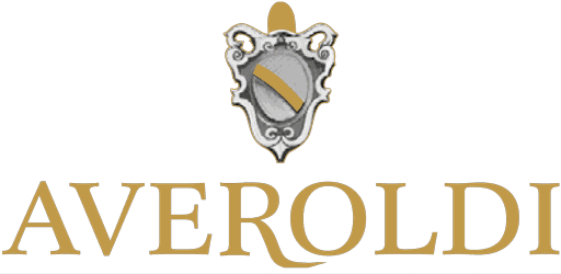 Averoldi winery logo: a silver and gold heraldic shield above the word AVEROLDI