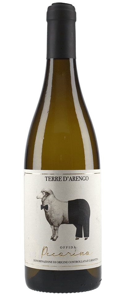 Bottle of Pecorino from Terre d'Arengo, an Offida DOCG white wine from the Marche