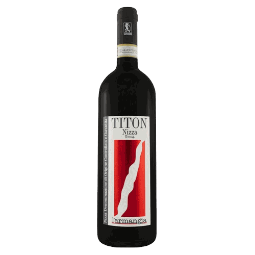 Bottle of Titon, a Nizza DOCG red from l'Armangia in Piedmont