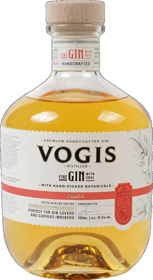Bottiglia di gin Peach di VOGIS